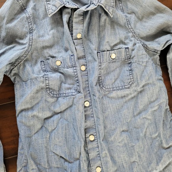 Old Navy Denim button up XSmall - Picture 2 of 6
